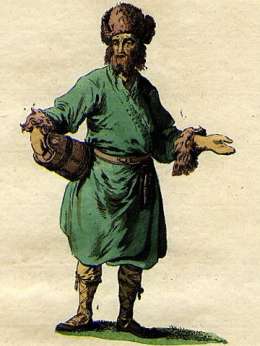 Habit of a Market Man in Finland in 1768. Museovirasto, rariteetit 4369.