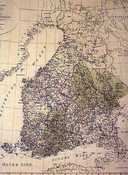 C.P. Hällström, Charta öfver Storforstendömet Finland. Kansallisarkisto.
