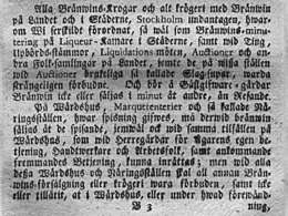 –§ 7, Stadga Och Förordning, På Hwad sätt med tilwerkning, transport och försälgning af Bränwin kommer at förhållas ifrån och med år 1801. 15.06.1800. 