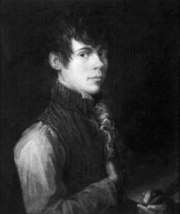 Alexander Lauréuksen omakuva. Hän oli varsin menestyvä maalari, joskin hänen vaikutuksensa Suomessa jäi vähäiseksi. Alexander Lauréus, Omakuva 1805. Aspelin-Haapkylä kok., Ateneum. Kuva: Museovirasto. 
