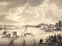 Napoleon ja Aleksanteri tapaavat 1807 Tilsitissä. Grav. Lameau & Misbach. Museovirasto, dia 4734.