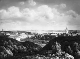 Carl von Kügelgen, Helsinki. Kuva julkaistiin 1824 Pietarissa teoksessa Vues Pittoresques de la Finlande. Museovirasto.