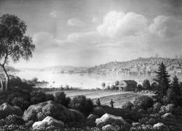Carl von Kügelgen, Loviisa. Tussilaveeraus, Eremitaasi. Neg. 84714 Museovirasto. Kuva julkaistiin Pietarissa teoksessa Vues pittoresque de la Finlande. 