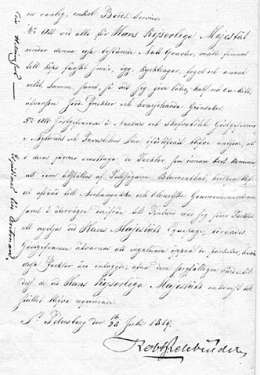 Aleksanteri I:n matka Suomessa 1819. Ote valtiosihteeri Rehbinderin muistiosta 16/28.7.1819. Kansallisarkisto.