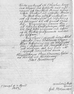 Piispa Joh. Molander valtiosihteeri R.H. Rehbinderille 3.4.1823 koskien Liperin herännäisliikettä. sivu 4. VSV Fb 23 Suomen asiain komission aktit ja akteihin liittämättömät asiakirjat n:ot 624-625/1823. Kansallisrkisto.