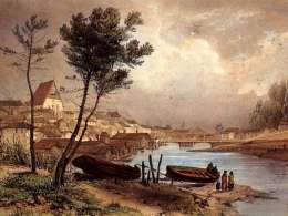 Porvoo. Kuva teoksessa Gaimard, Voyage en Scandinavie pendant les années 1838,1839 et 1840. Paris 1842-55. Porvoon museo, Museovirasto.