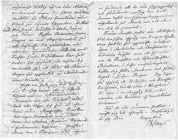 Valtioneuvos J.A. Ehrenströmin kirje kenraali J.F. Aminoffille 17.12.1830. Riilahden kokoelma kansio 10. Kansallisarkisto.