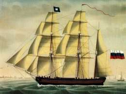 "Sophia Evelina", Lasinalusmaalaus 1838. Pietarsaaren kaupunginmuseo. Kuva: Pekka Pietiläinen.
