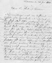 Maanmittari C.G. Gyldénin kirje suomalaiselle pääsovittelijalle Bergenheimille koskien rajanmittausta Suomen ja Aunuksen välillä. Päivätty Hautawaarassa 30.7.1840. Bergenheimin kokoelma. Kansallisarkisto.