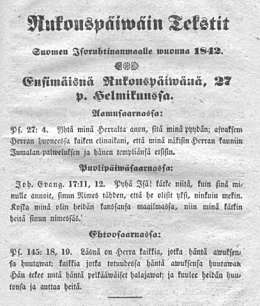 Plakaatti neljästä yhteisestä, juhla-, kiitos-, paasto-, parannusja rukouspäiwästä, jotka koko Suomen isoruhtinaan-maassa owat juhlallisesti pidettäwät ja wietettäwät tulewana wuonna 1842. 29.11.1841. sivu 2