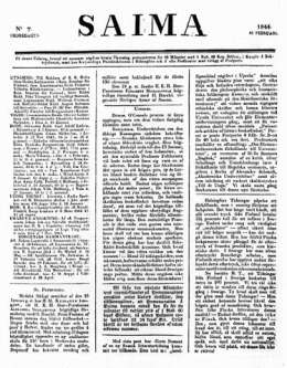 Saima nro 7, 1844.