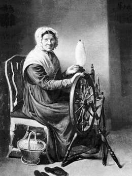 Kehrääjä. Edla Jansson-Blommérin maalaus 1846. Kuva: Museovirasto.