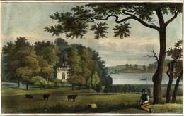 Johan Knutson, Bagarla och en del af Runsala. Kuva julkaistu väritettynä teoksessa La Finlande pittoresque (1853).