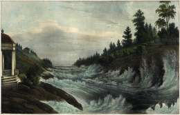 P.A. Kruskopf, Imatra. Kuva julkaistiin teoksessa La Finlande pittoresque vuonna 1853. Itse kuva tehtiin 1840-luvulla.