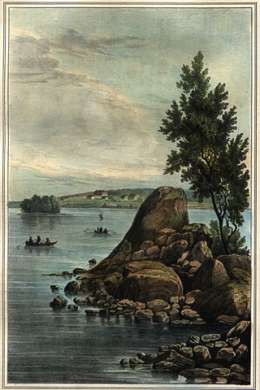 Johan Knutsonin kuva Laukosta on tehty 1840-luvulla. La Finlande pittoresque. Helsingfors, Imprimerie de H.C. Friis. 1853. Helsingin kaupunginmuseo.