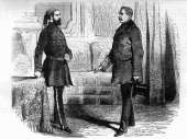 Menshikov Turkin suurvisiirin luona 2.3.1853. Puupiirros teoksesta Historie de la Guerre d–´Orient, Paris 1854-55. Museovirasto