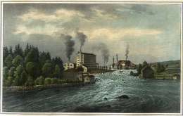 Lennart Forstén, Tammerfors (fabrikerna). Kuva julkaistu 1853 teoksessa La Finlande pittoresque.