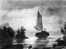 G.T. Chiewitz: Jaala kuutamossa. Pinellon albumi. Turun kaup. hist. museo. Kuva: Museovirasto
