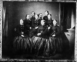 Lennätinlaitoksen naisvirkailijoita 1860-luvulla. Kuva: Museovirasto.
