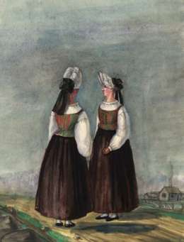 HIlda Olson, Neitoja Uudeltamaalta 1863. Kuva: Museovirasto.