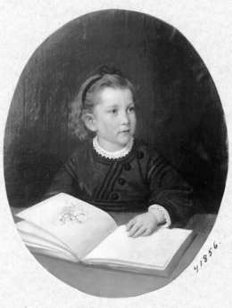 B.Reinhold, Lukeva tyttö. Porin museo. Kuva: Museovirasto.