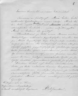 Keisari Aleksanteri II:n puhe valtiopäivien päättäjäisissä 15.6.1872. KKK 19/IV 1872, Kansallisarkisto.