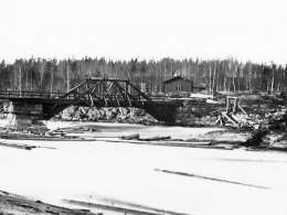 Silta Kuusankosken yli 1872. Kuva: Museovirasto.
