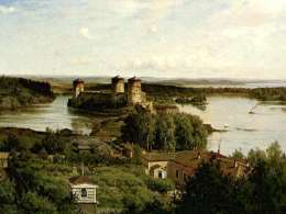 Hj. Munsterhjelm, Olavinlinna 1875. Kuva: Museovirasto.