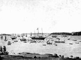 Keisarijahti Tsarevna Ruissalossa 6.6.1884. Kuva: Museovirasto.