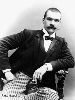 Axel Gallén 1890-luvun alussa. Kuva: Museovirasto. 