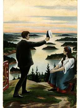 Isänmaallinen postikortti. Kuva: Museovirasto 170204.