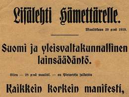 Manifestiuutinen. Lehtinen Antti Kuusterän hallussa.