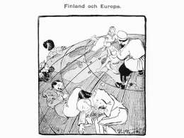 Fyren: poliittinen pilapiirros. Kuva: Museovirasto 80841.