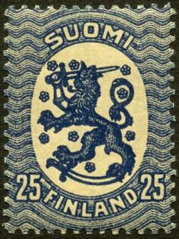 Eliel Saarisen suunnittelema uusi postimerkki. Kuva: Postimuseo.