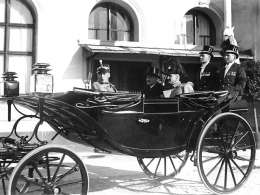 Presidentti L.Kr. Relander ja Norjan kuningas Haakon VII Oslossa. Kuva: Museovirasto 10.4-70.
