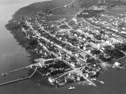 Tornio lintuperspektiivistä. Kuva: Suomen valokuvataiteen museo, Ilmavoimat 20367.