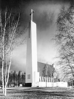 Rajamäen kirkko. Kuva: Suomen valokuvataiteen museo, SML 12113.