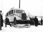 Pietinen: Yleisradion Volvo hiihdon MM-kilpailuissa. Kuva: Museovirasto, 35267/1988.