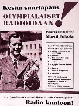 Yleisradion mainos. Oy Yleisradio Ab, kuva-arkisto.