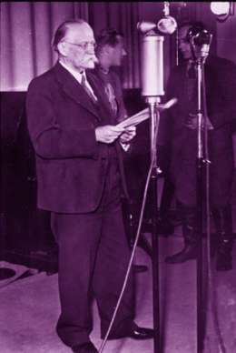 Kyösti Kallio 14.3. 1940. Kuva: Oy Yleisradio Ab, kuva-arkisto.