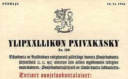 Ylipäällikön päiväkäsky No. 136, Antti Kuusterän hallussa.