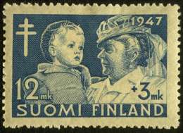 Alli Paasikivi tuberkuloosinvastustamisyhdistyksen hyväksi julkaistussa postimerkissä, Postimuseo.
