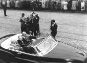Börje Söderholm: Hrushtshev, Sukselainen ja Bulganin. Kuva: Suomen valokuvataiteen museo.