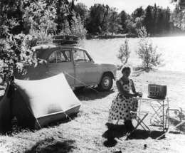 Aulangon campingalue. Kuva: Suomen valokuvataiteen museo, RË†cz, SMY 15240.
