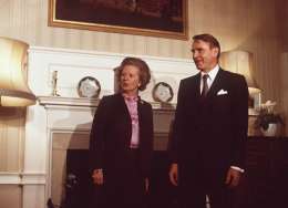 Kalle Kultala: Margaret Thatcher ja Mauno Koivisto. Kuva: Suomen valokuvataiteen museo, cd: 2441 a.