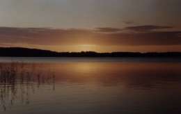 Auringonlasku Ahvenanmaalla, kuva yksityisomistuksessa.