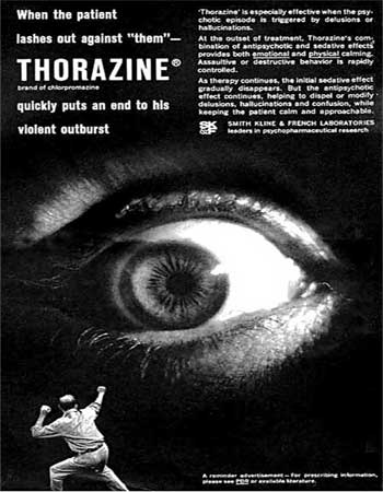 Thorazin mainos 1960-luvulta